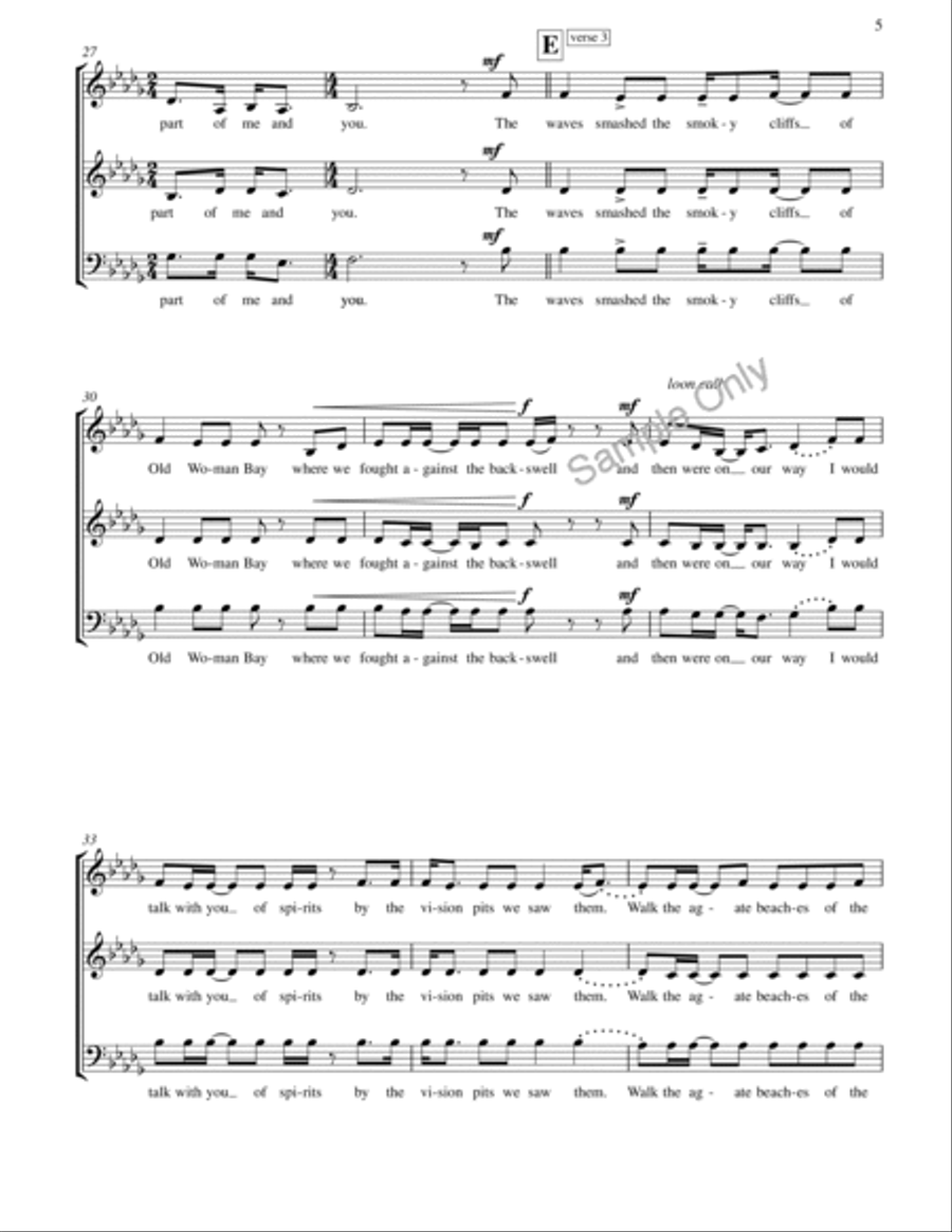 Woodsmoke And Oranges 4-Part scores gallery preview page 5