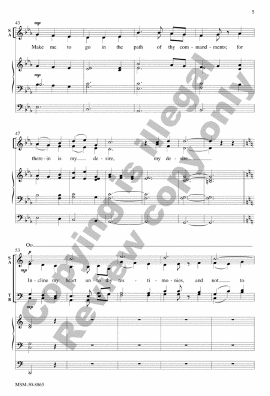 Teach Me, O Lord 4-Part scores gallery preview page 5