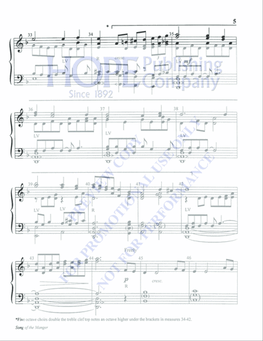 Song of the Manger Song of the Manger 5-Octaves scores gallery preview page 5