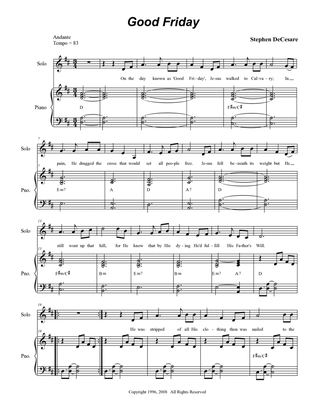 Good Friday (Vocal Solo with SATB)