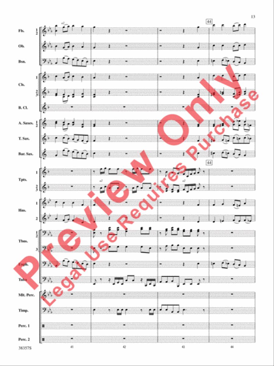 A Classic Christmas Concert Band scores gallery preview page 14