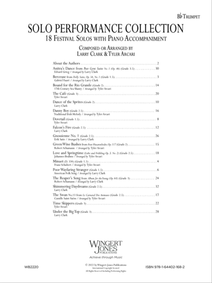 Solo Performance Collection B-Flat Trumpet scores gallery preview page 2