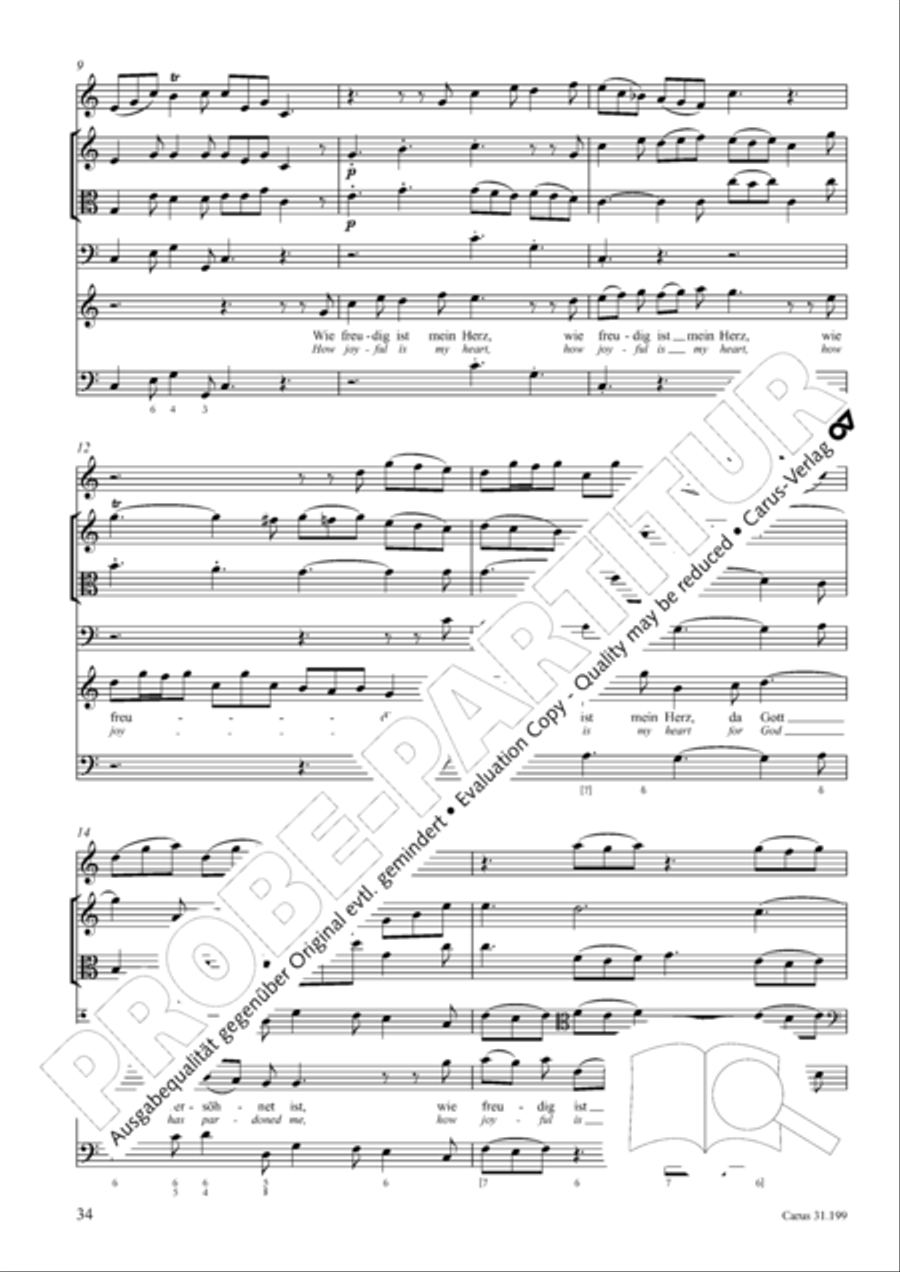 My heart is bathed in blood (Mein Herze schwimmt im Blut) Piccolo scores gallery preview page 35