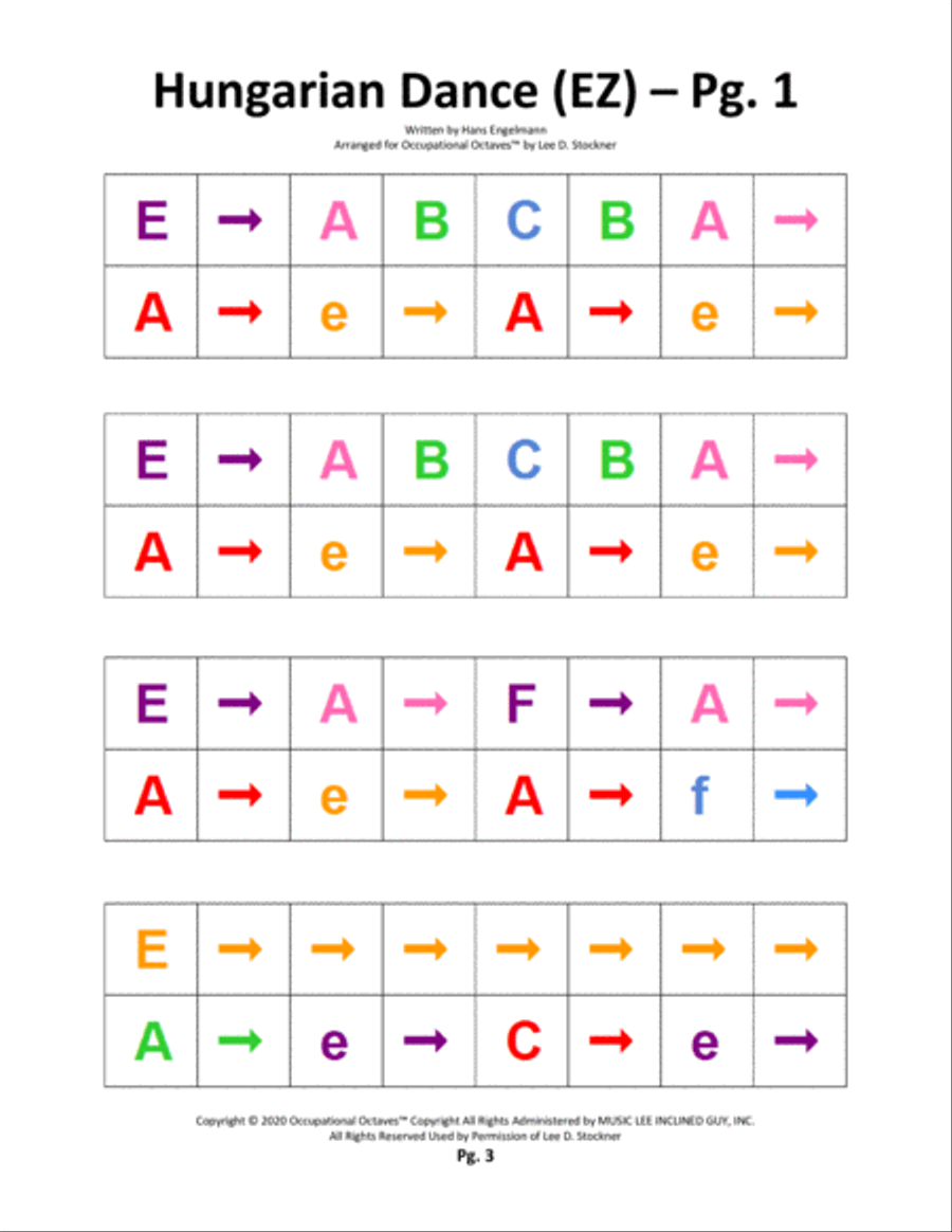 Occupational Octaves Piano™ Supplement 2.3 (Greensleeves and Deck the Halls) Piano Solo scores gallery preview page 4