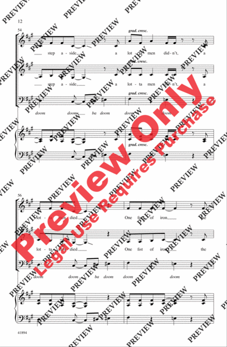 Sixteen Tons 3-Part scores gallery preview page 11