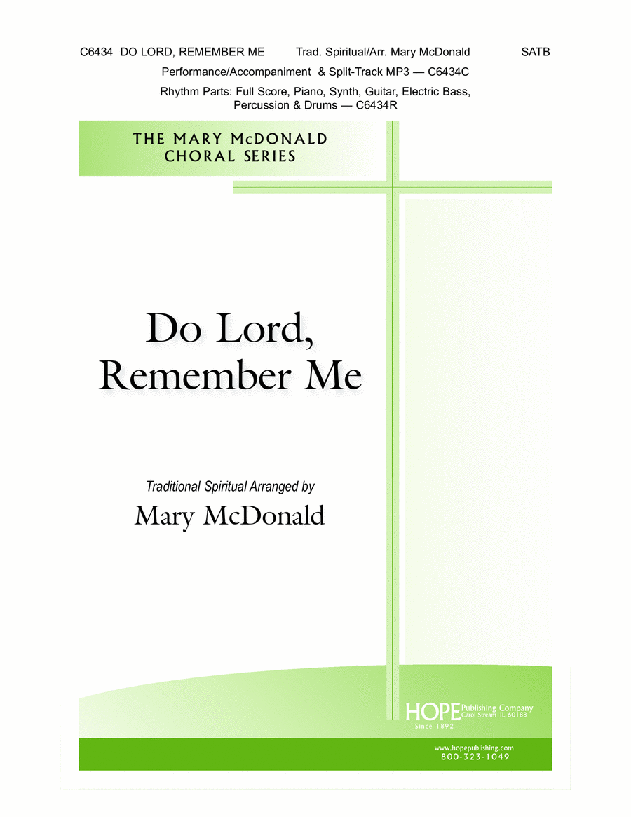 Do Lord, Remember Me 4-Part scores gallery preview page 1