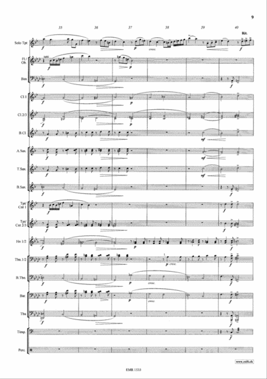 Konzertstuck No. 2 Concert Band scores gallery preview page 10