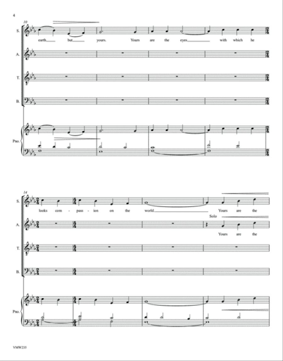 Christ Has No Body But Yours 4-Part scores gallery preview page 5