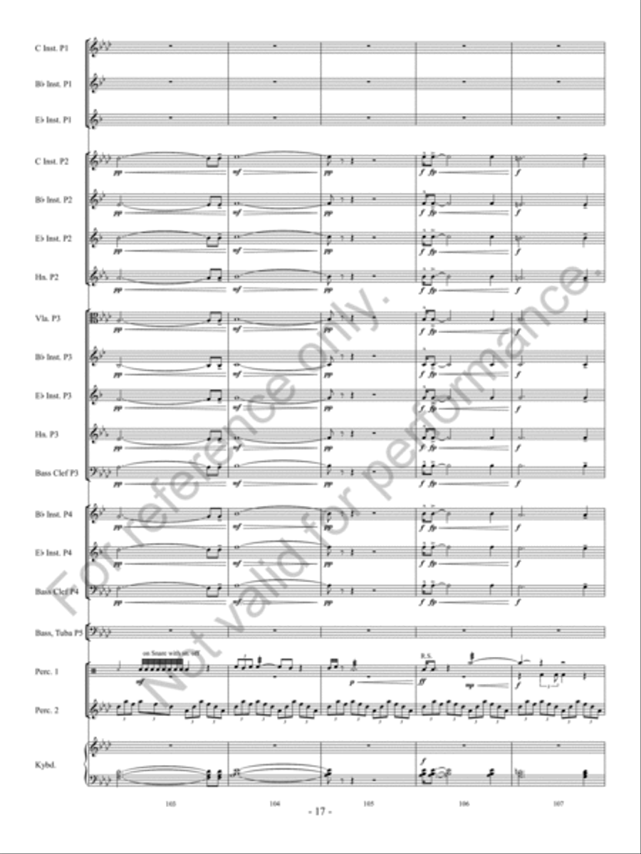 Variations On An African Hymnsong Concert Band scores gallery preview page 18