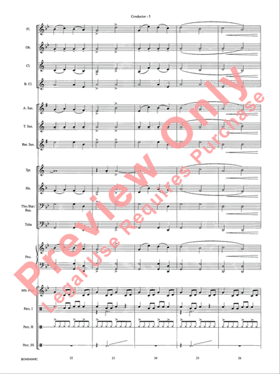 Cameroon Concert Band scores gallery preview page 8