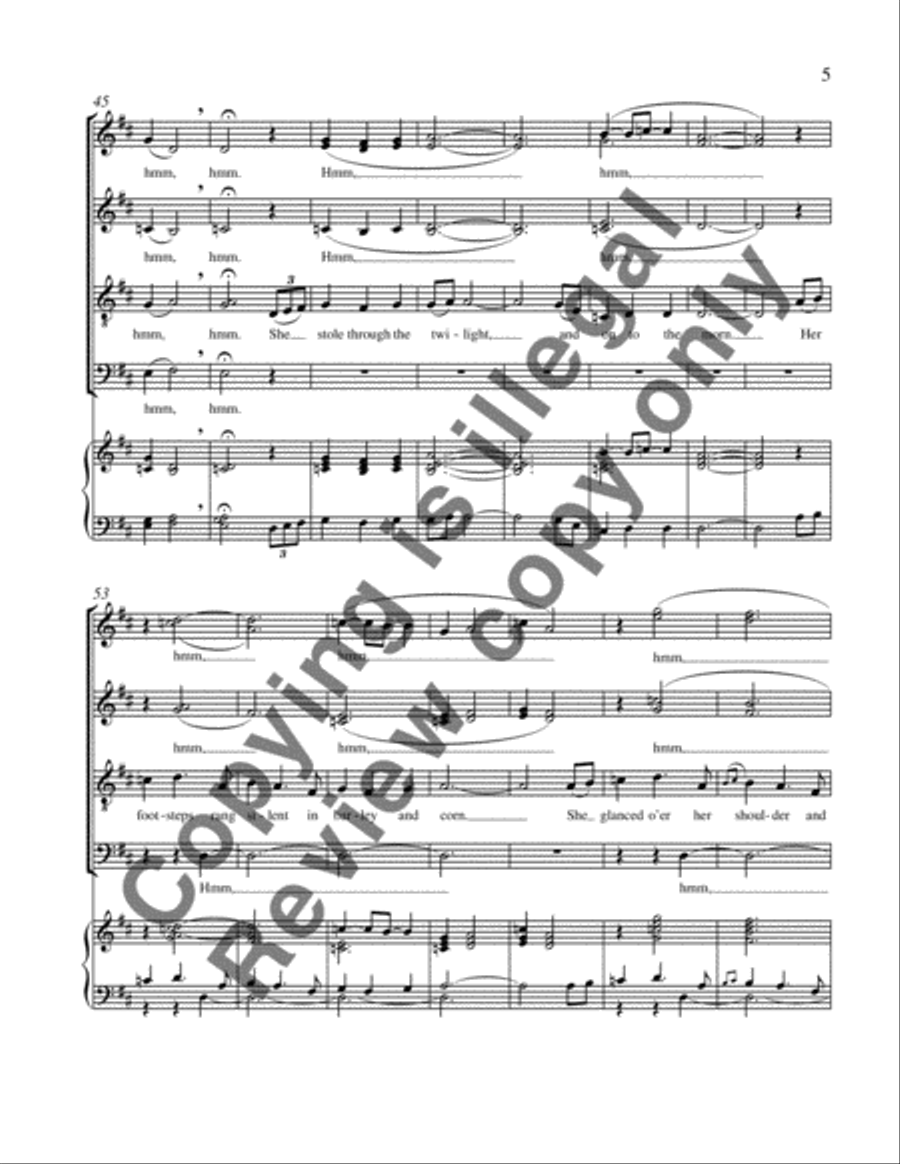 She Moved Through the Fair 4-Part scores gallery preview page 7