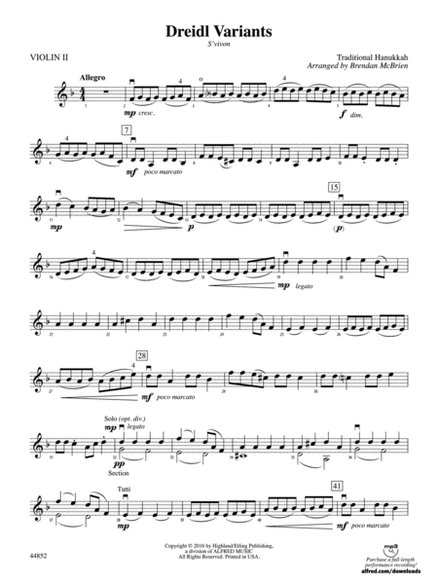 Dreidl Variants: 2nd Violin