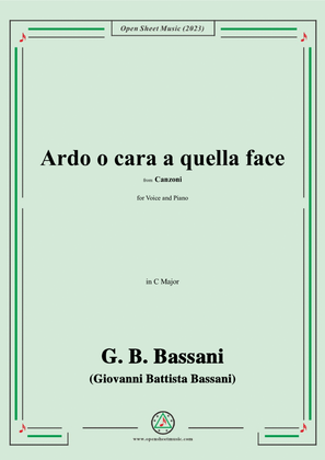G. B. Bassani-Ardo o cara a quella face,in C Major