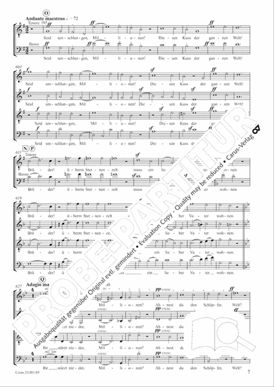Symphony No. 9, Op. 125 - Finale (Choral Symphony) Symphony No. 9, Op. 125 - Finale (Choral Symphony) 4-Part scores gallery preview page 8