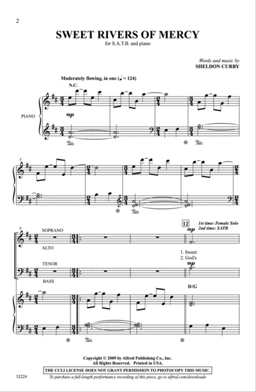 Sweet Rivers of Mercy Sweet Rivers of Mercy 4-Part scores gallery preview page 2