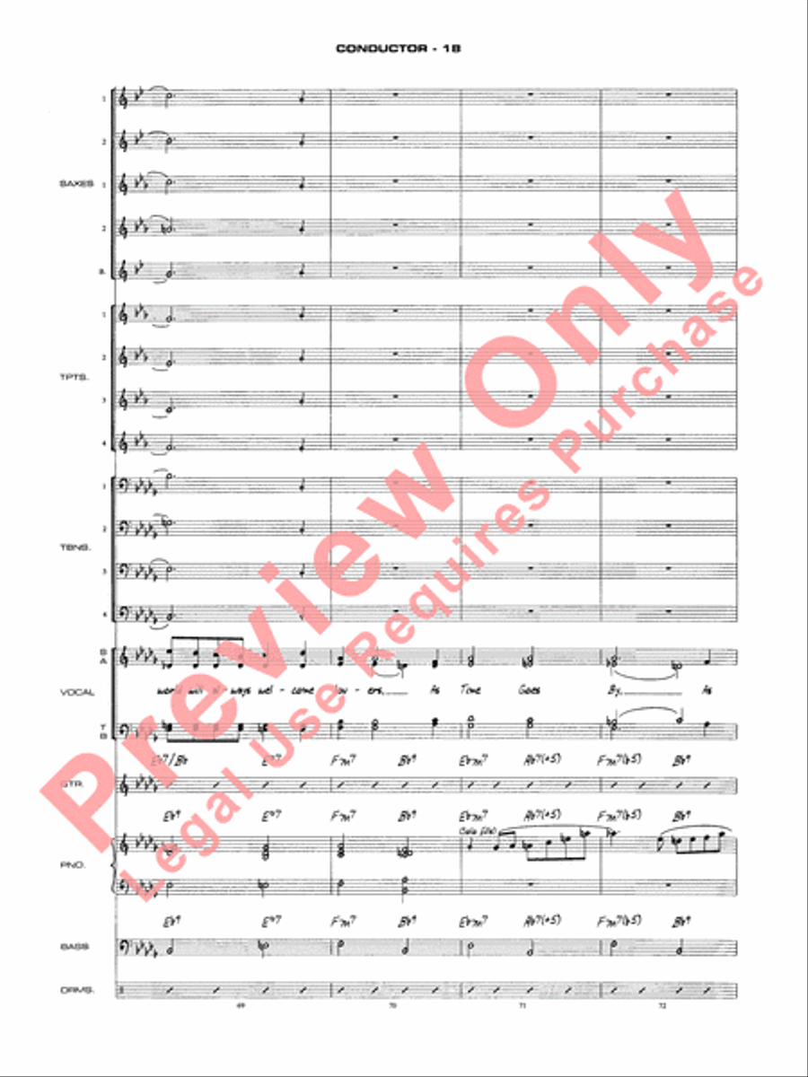 As Time Goes By Jazz Ensemble scores gallery preview page 20