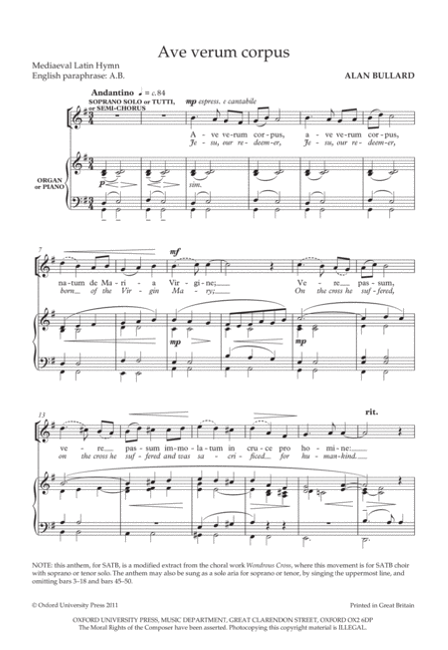Ave verum corpus 4-Part scores gallery preview page 2