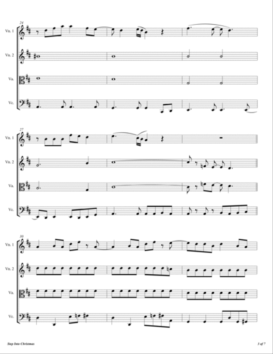 Step Into Christmas Step Into Christmas String Quartet scores gallery preview page 4
