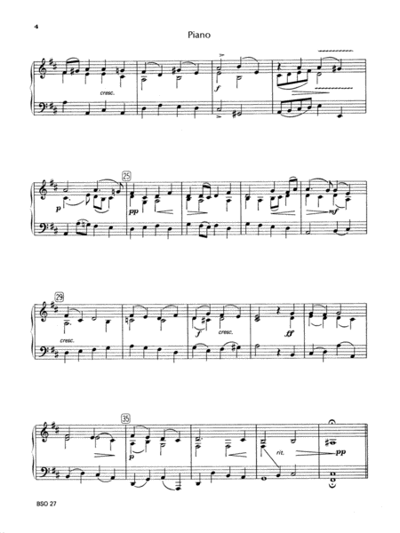 Chamber Suite in D: Piano Accompaniment