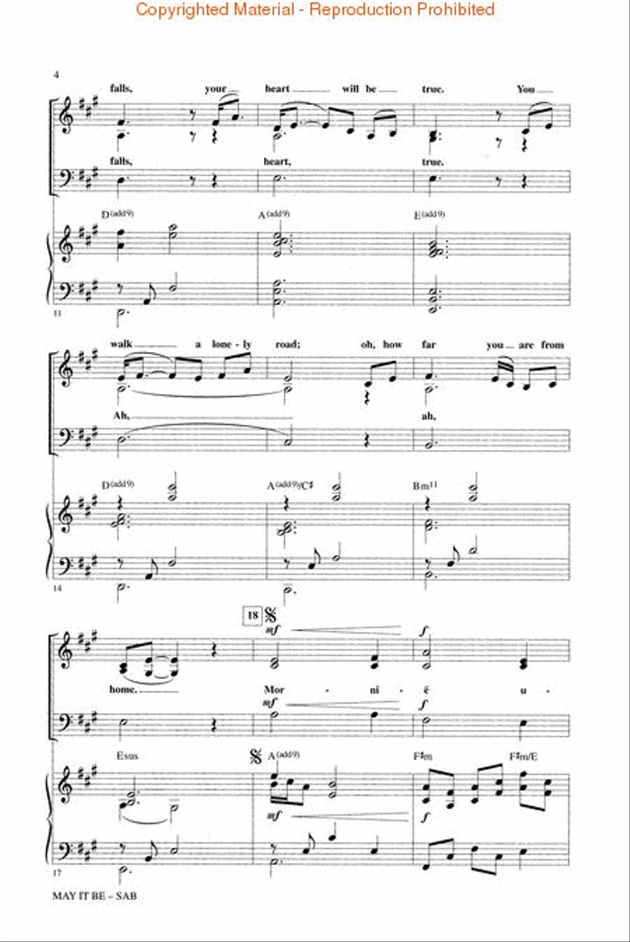 May It Be May It Be 3-Part scores gallery preview page 3