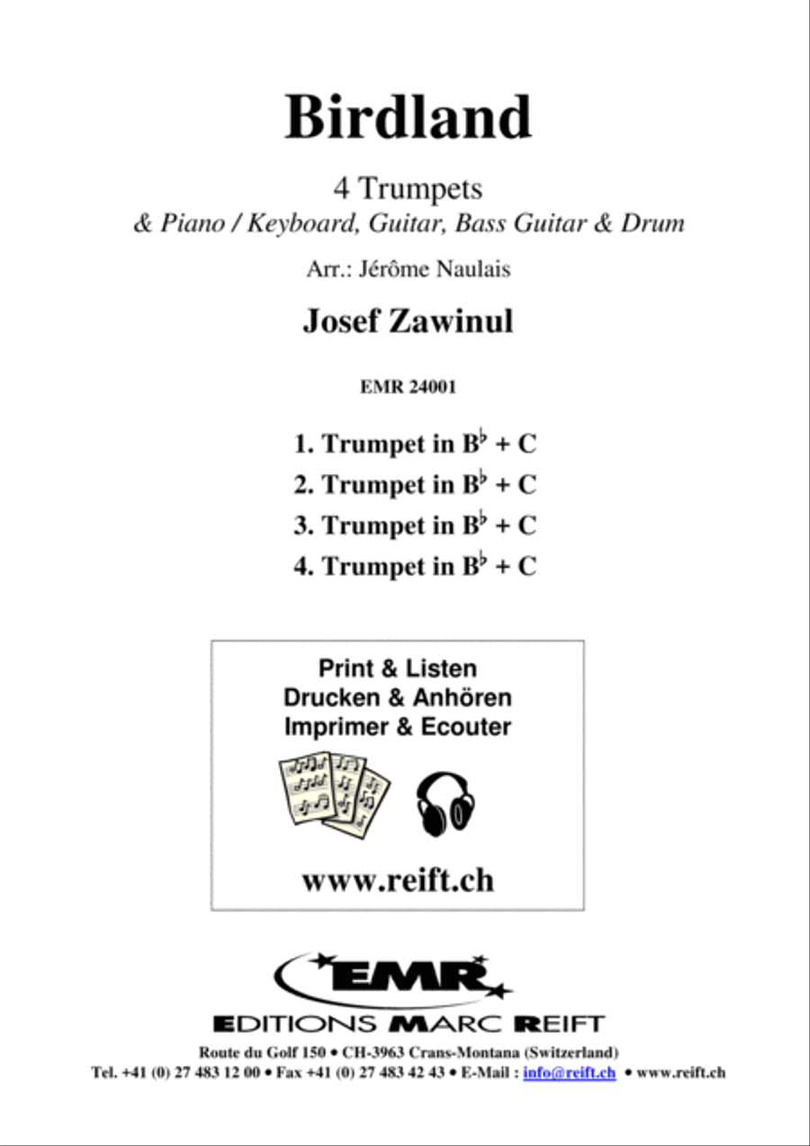 Birdland Birdland Trumpet scores gallery preview page 2