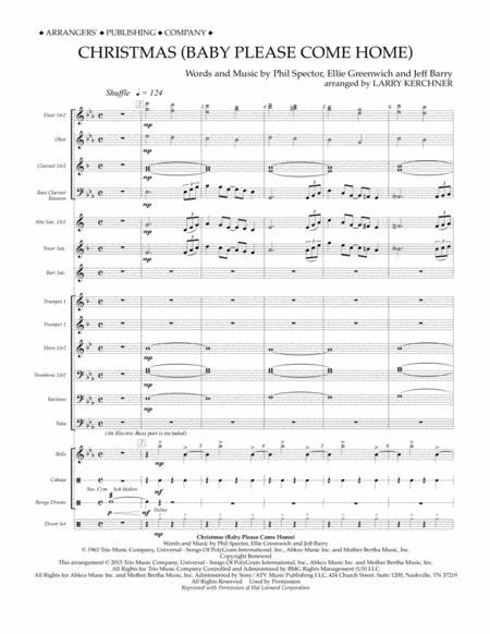 Christmas (Baby Please Come Home) - Conductor Score (Full Score)