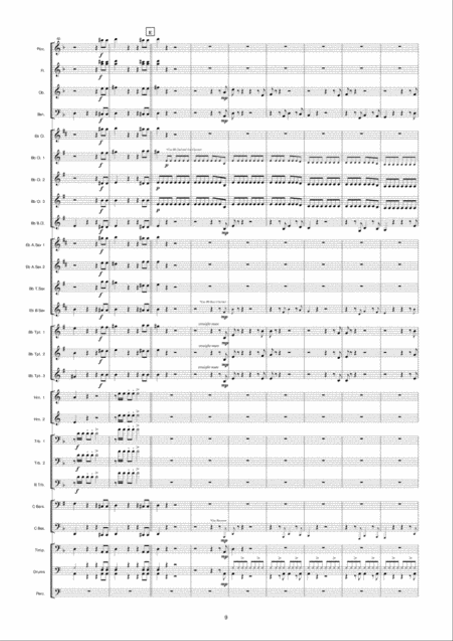 Fratelli Chase (From The Goonies) Concert Band scores gallery preview page 10