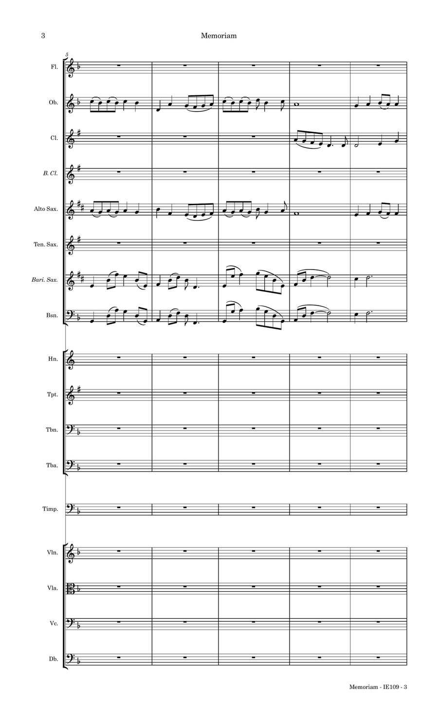 Memoriam Full Orchestra scores gallery preview page 3