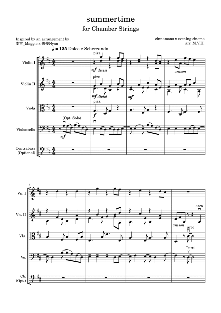 Summertime String Orchestra scores gallery preview page 1