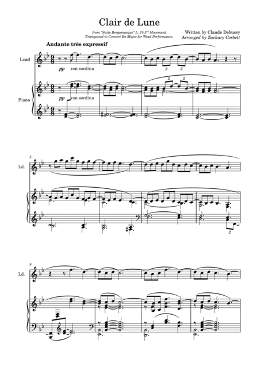 Clair de Lune Clair de Lune B-Flat Trumpet scores gallery preview page 3