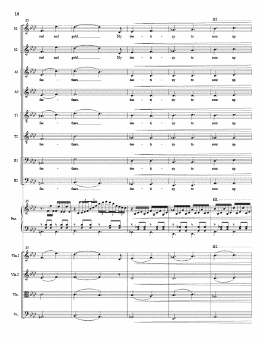 Across the Vast, Eternal Sky (Full Score and Instrumental Parts) Choir scores gallery preview page 9