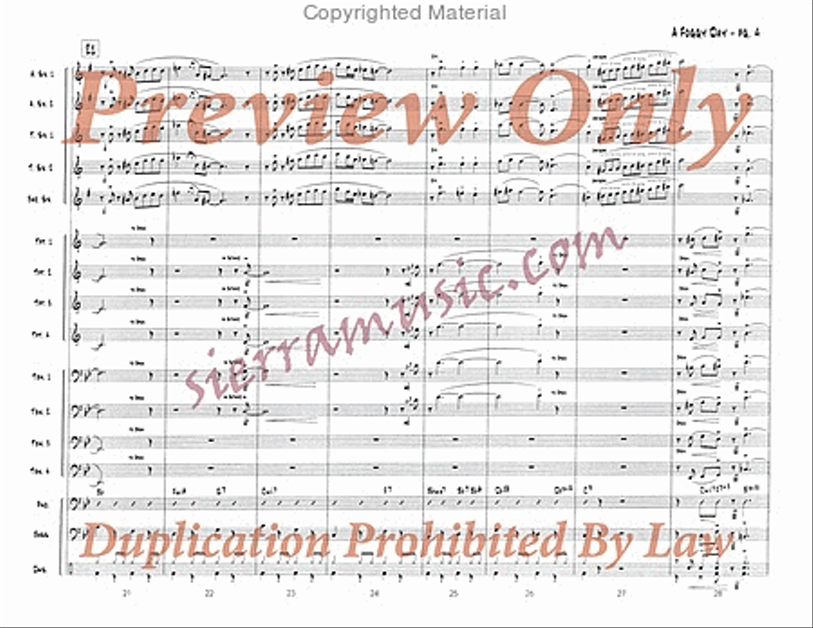 A Foggy Day A Foggy Day Big Band scores gallery preview page 5