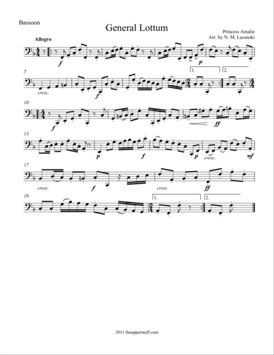 General Lottum Woodwind Duet scores gallery preview page 1