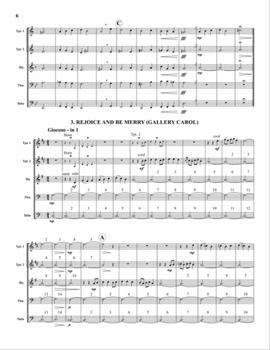 Carols for Brass, Set 1 Carols for Brass, Set 1 Brass Quintet scores gallery preview page 6