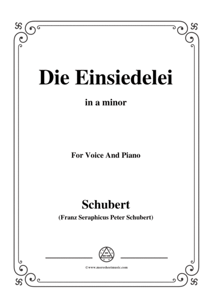 Schubert-Die Einsiedelei(The Hermitage),in a minor,D.563,for Voice&Piano image number null