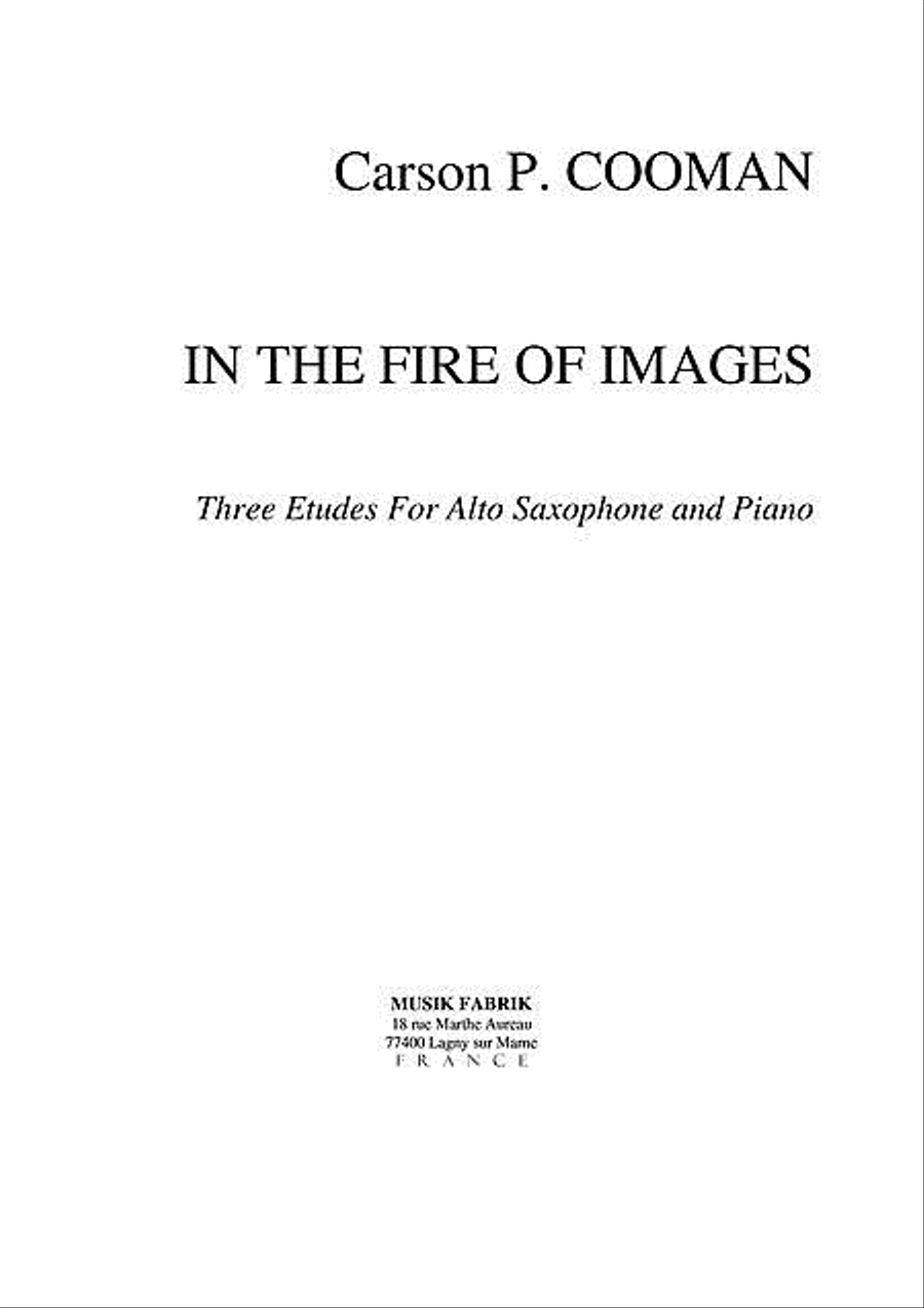 In The Fire Of Images : Three Etudes Piano scores gallery preview page 1