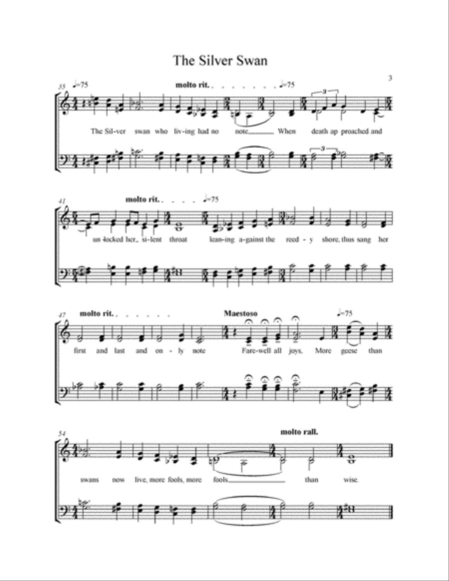 Three Vignettes on Swans 4-Part scores gallery preview page 3