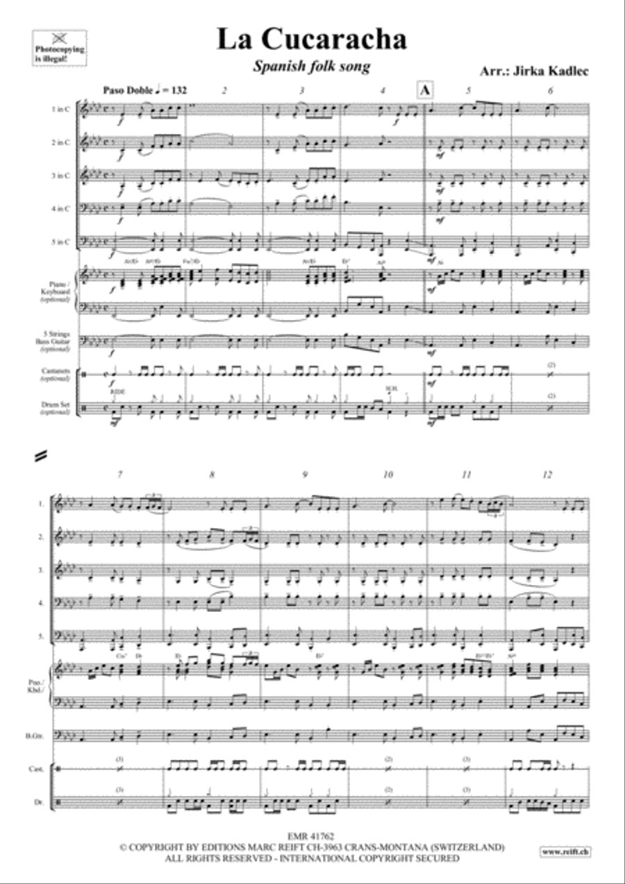 La Cucaracha La Cucaracha Woodwind Quintet scores gallery preview page 3