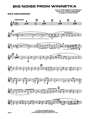 Big Noise from Winnetka: 2nd B-flat Tenor Saxophone