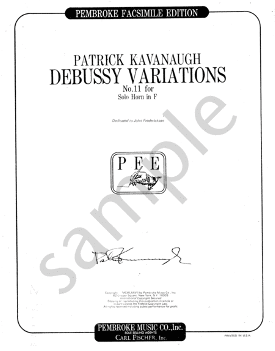 Debussy Variations No. 11 Horn scores gallery preview page 2