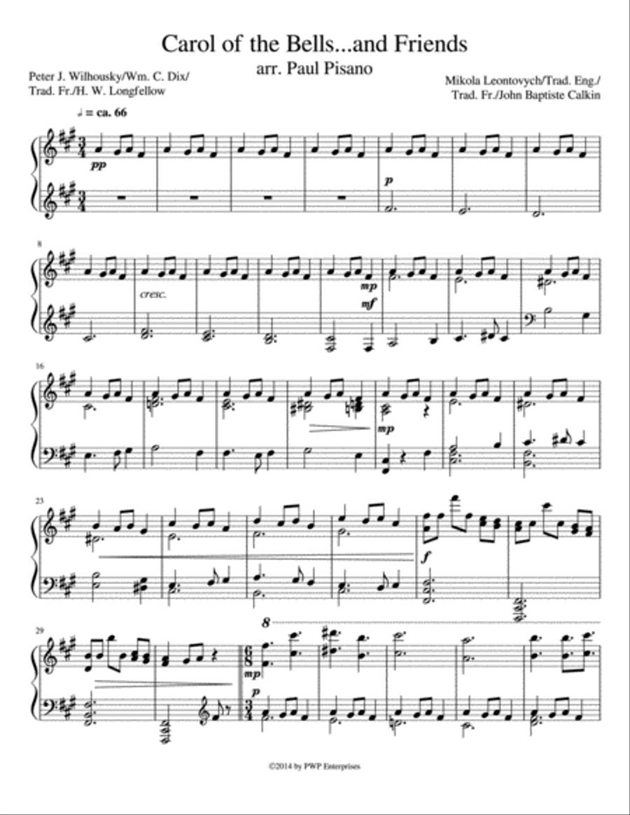Carol of the Bells...and Friends A Cappella scores gallery preview page 1