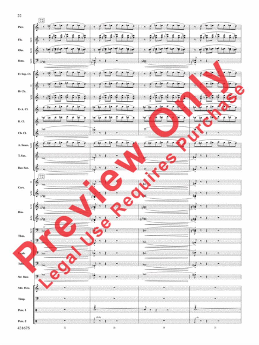 Down to the Sea in Ships (from the NBC TV Film Project 20) Concert Band scores gallery preview page 23