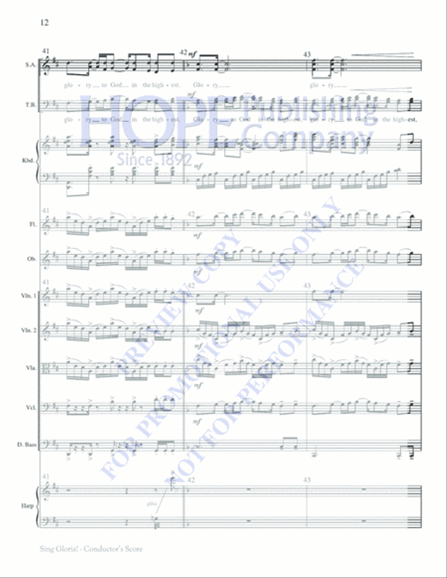 Sing Gloria! Flute scores gallery preview page 13