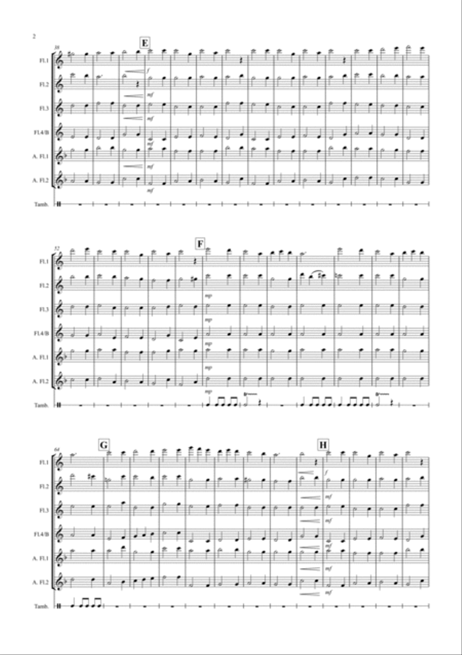 We Three Kings for Flute Quartet Flute Quartet scores gallery preview page 2
