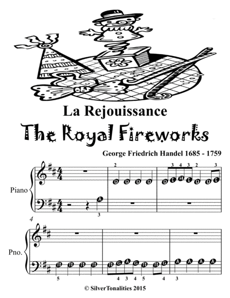Le Rejouissance Royal Fireworks Beginner Piano Sheet Music 2nd Edition