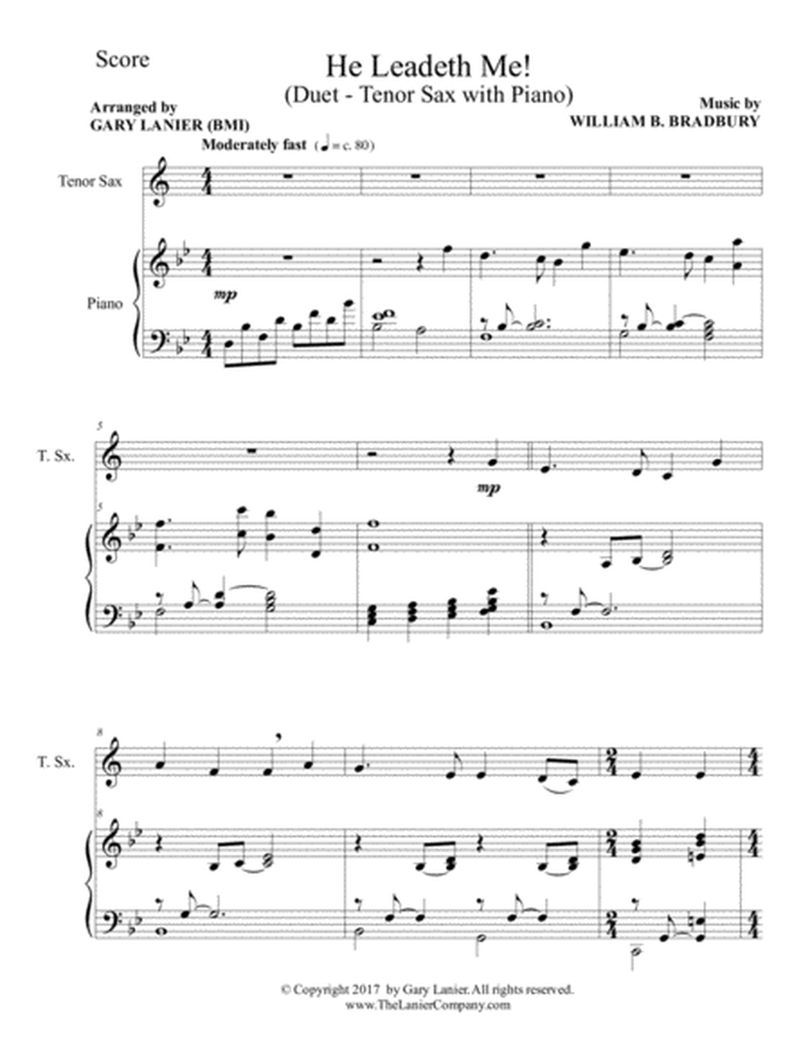 Gospel Hymns for Tenor Sax (Tenor Sax with Piano Accompaniment) image number null