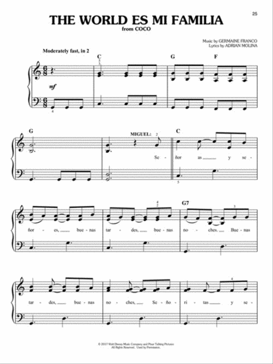 Disney Latest Hits Easy Piano scores gallery preview page 5