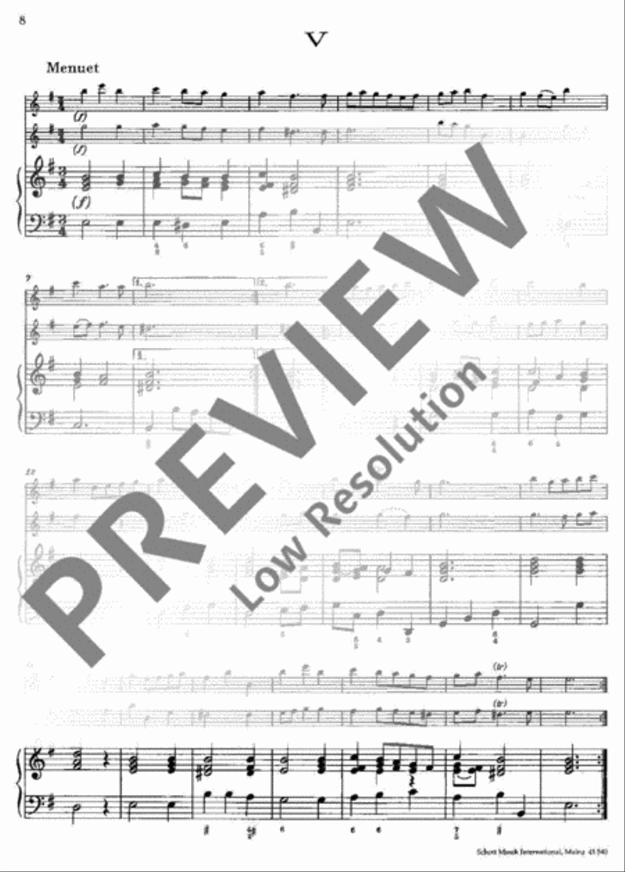 Trio Sonata E minor Alto Recorder scores gallery preview page 9