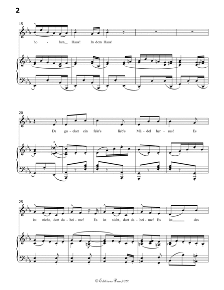 Wer hat dies Liedlein erdacht, by Mahler, in E flat Major Voice scores gallery preview page 4