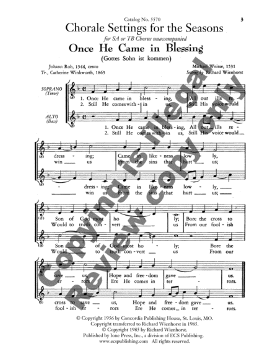 Chorale Settings For the Seasons TB scores gallery preview page 3